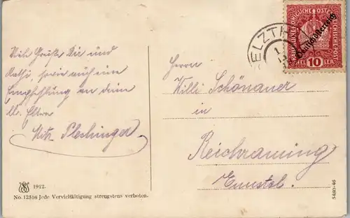 21443 - Steiermark - Admont , Totenköpfl , Admonter Reichenstein von Johnsbachtal aus - gelaufen 1912