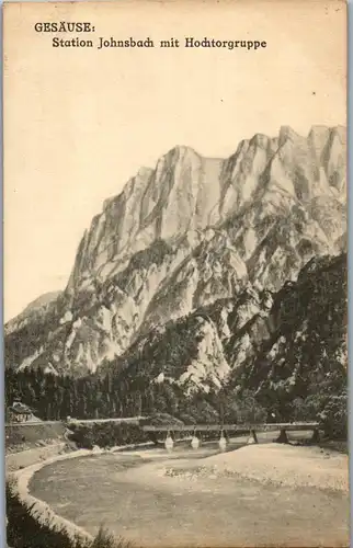 21445 - Steiermark - Gesäuse , Station Johnsbach mit Hochtorgruppe - nicht gelaufen 1922