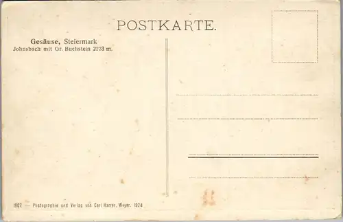 21447 - Steiermark - Gesäuse , Johnsbach mit Großem Buchstein - nicht gelaufen 1924