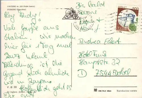 21452 - Italien - Sterzing , Vipiteno , Valle Isarco , Eisacktal - gelaufen