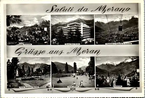 21465 - Italien - Meran , Merano , Hotel Bristol . Corso Liberta , Parco Guglielmo Marconi  - nicht gelaufen