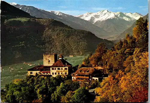 21474 - Italien - Meran , Schloss Thurnstein , Blick gegen Ortlergruppe , Castel Tore - gelaufen 1979