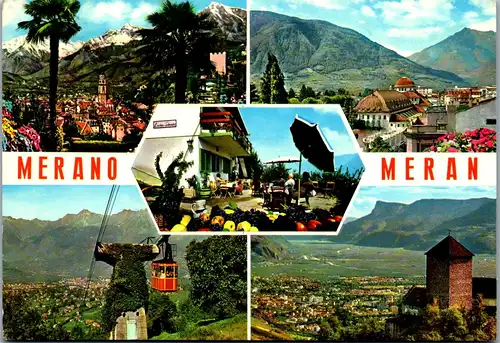 21510 - Italien - Meran , Passeggiata con Casino di Cura , Avelengo , Castel Tirolo presso Merano  - gelaufen