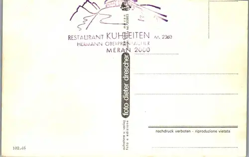 21511 - Italien - Meran , Bar Restaurant Kuhleiten - nicht gelaufen