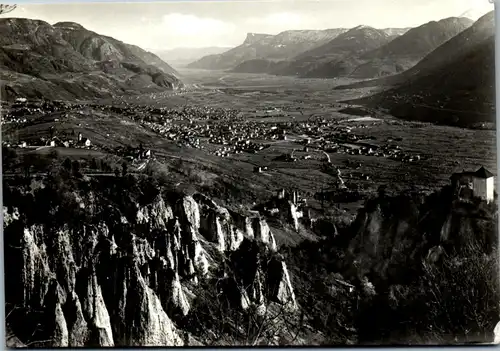 21520 - Italien - Castel Tirolo e. Fontana verso Merano e Mendola , Mendel , Brunnenburg , Schloss Tirol - gelaufen 1963