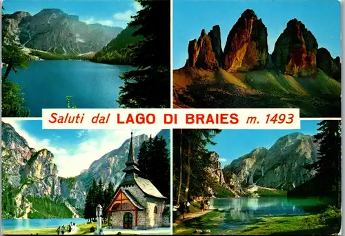 21522 - Italien - Lago di Braies , Mehrbildkarte - nicht gelaufen