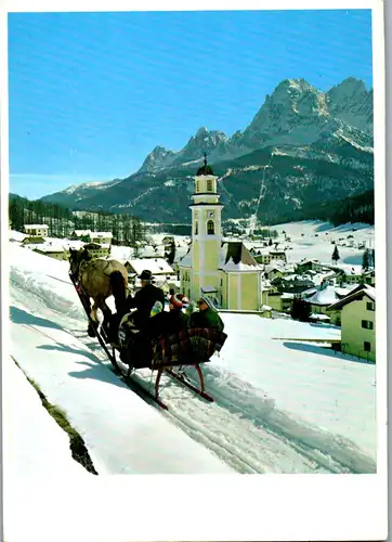 21525 - Italien - Park Hotel Innerkofel , Sesto Sexten , Pustertal , Pferdeschlitten - gelaufen