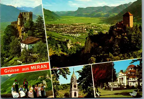 21528 - Italien - Meran , Mehrbildkarte - gelaufen 1982
