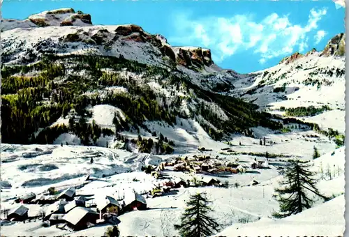 21530 - Italien - Val Badia , Corvara , Gruppo Sella , Winterlandschaft - gelaufen 1968