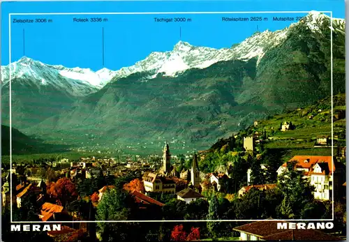 21536 - Italien - Meran , Zielspitze , Roteck , Tschigat , Rötelspitzen , Mutspitze , Texelgruppe - nicht gelaufen