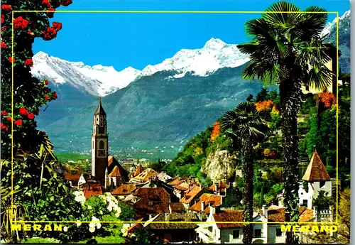 21537 - Italien - Meran , Ansicht mit Texelgruppe , Gruppe di Tessa - nicht gelaufen