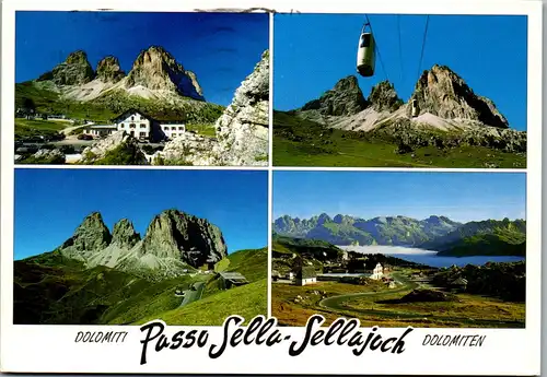 21539 - Italien - Passo Sella , Sellajoch , Mehrbildkarte - gelaufen 1998