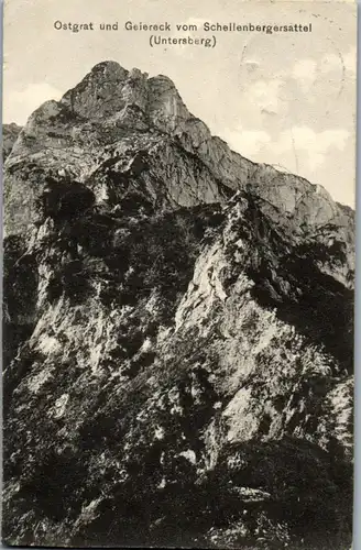 21585 - Deutschland - Aufnahme , Ostgrat und Geiereck vom Schellenberger Sattel , Untersberg , 24.Juli 1911