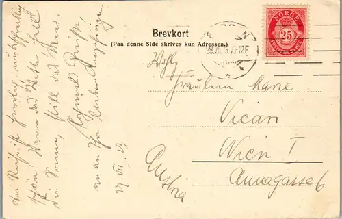 21617 - Norwegen - Midnatsol ved Hammerfest - gelaufen 1923