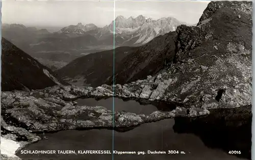 21623 - Steiermark - Schladminger Tauern , Klafferkessel , Klippenseen gegen Dachstein - gelaufen 1966