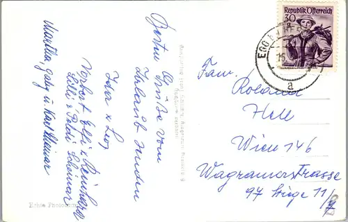 21631 - Kärnten - Hermagor , Presseggersee mit Spitzegel - gelaufen 1957
