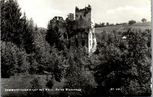 21641 - Steiermark - Anger bei Weiz , Ruine Waxenegg - gelaufen 1965