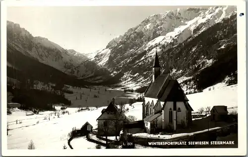 21644 - Steiermark - Seewiesen , Wintersportplatz - gelaufen 1955