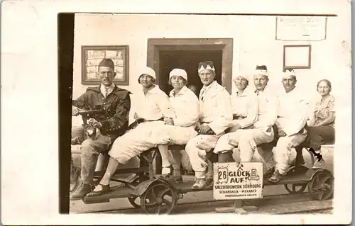 21676 -  - Aufnahme , Gruppe Personen , Salzbergwerk Dürnberg , Hallein - nicht gelaufen 1925