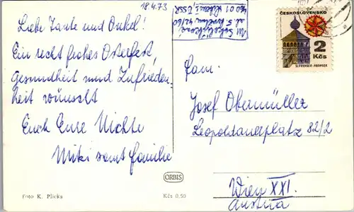 21677 - Tracht - Tschechische Republik , Vesele Velikonoce , Brauchtum - gelaufen 1973