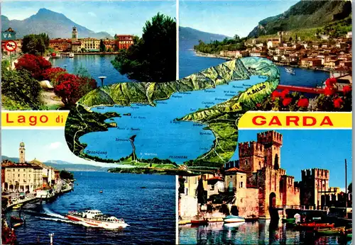 21731 - Italien - Lago di Garda , Gardasee , Mehrbildkarte - nicht gelaufen