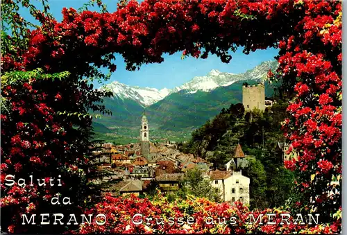 21734 - Italien - Meran , Grüße aus , Panorama - nicht gelaufen