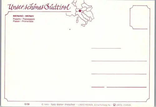 21767 - Italien - Meran , Passirio , Passeggiate , Passer , Promenade - nicht gelaufen