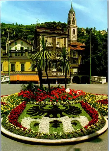 21771 - Italien - Meran , Adlerbeet auf der Kurpromenade mit Pfarrturm - nicht gelaufen