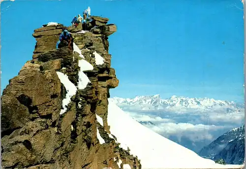 21806 - Italien - Gran Paradiso , Vetta , Sfondo catena M. Bianco - gelaufen 1966