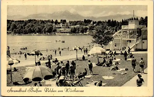 21810 - Kärnten - Velden am Wörthersee , Strandbad Bulfon - gelaufen 1936