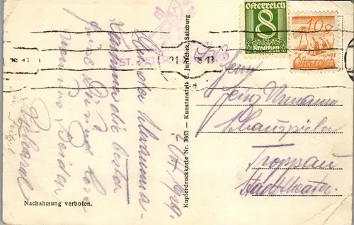 21815 - Salzburg - Stiftskeller St. Peter , Richard Stübl - gelaufen 1929