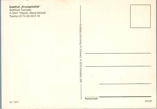 21816 - Niederösterreich - Ybbsitz , Maria Seesal , Krumpmühle , Gottfried Tazreiter - nicht gelaufen