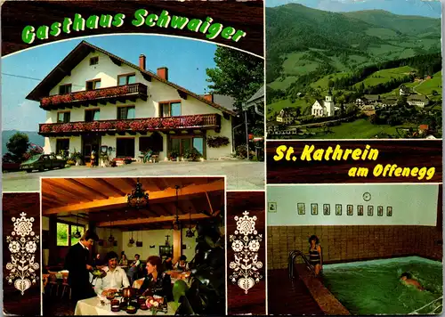 21818 - Steiermark - St. Kathrein am Offenegg , Gasthaus Schwaiger - gelaufen 1985
