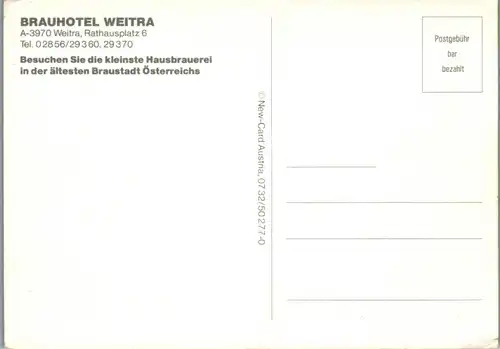 21833 - Niederösterreich - Weitra , Brauhotel , Brauhaus - nicht gelaufen