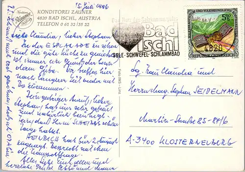 21841 - Oberösterreich - Bad Ischl , Konditorei Zauner - gelaufen 1996