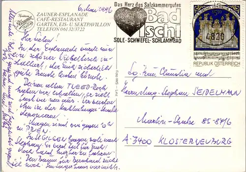 21844 - Oberösterreich - Bad Ischl , Konditorei Zauner - gelaufen 1996