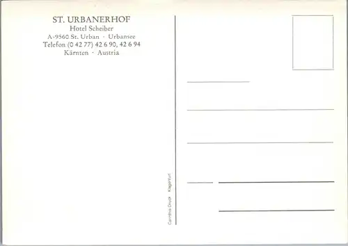 21852 - Kärnten - St. Urban , St. Urbanerhof , Hotel Scheiber , Urbansee - nicht gelaufen