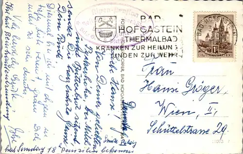 21855 - Salzburg - Bad Hofgastein , Restaurant Alpenpension , Pyrkerhöhe - gelaufen 1964