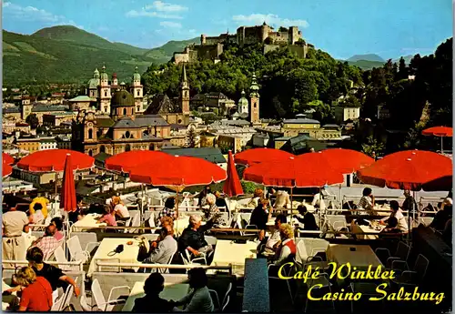 21859 - Salzburg - Cafe Winkler , Casino Salzburg , Altstadt u. Hohensalzburg - gelaufen 1993