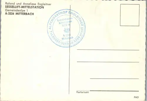 21873 - Niederösterreich - Mitterbach , Gemeindealpe , Sessellift Mittelstation , Gasthof Engleitner - nicht gelaufen