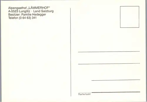 21887 - Salzburg - Lungötz , Alpengasthof Lämmerhof , Familie Hedegger - nicht gelaufen