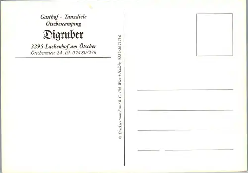 21897 - Niederösterreich - Lackenhof am Ötscher , Gasthof Digruber , Ötschercamping - nicht gelaufen