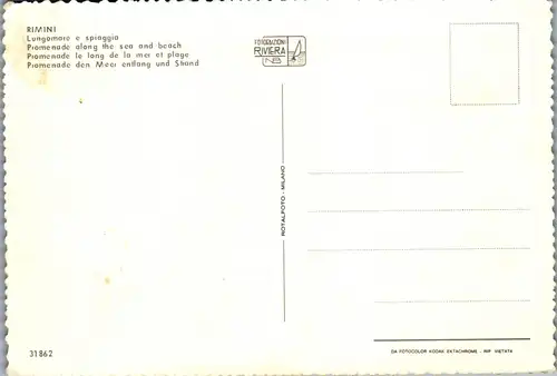 21959 - Italien - Rimini , Lungomare e spiaggia - nicht gelaufen