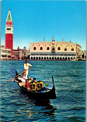 21973 - Italien - Venezia , Panorama con Gondola - nicht gelaufen