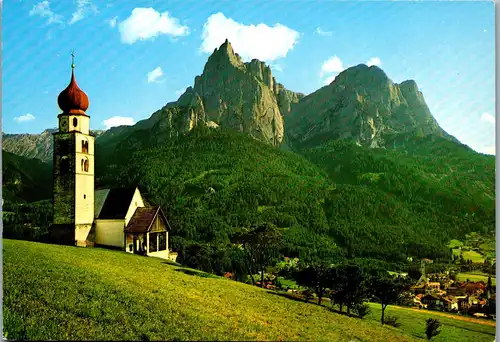 22008 - Italien - Siusi , S. Valentino verso lo Sciliar , Seis am Schlern , St. Valentin Kirche - nicht gelaufen