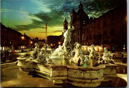 22019 - Italien - Rom , Piazza Navona - nicht gelaufen