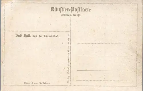 22080 - Künstlerkarte - Bad Hall , Eduardshöhe , signiert Alois Lebeda - nicht gelaufen