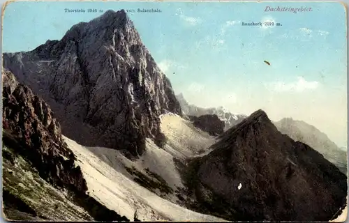 22092 - Steiermark - Dachsteingebiet , Thorstein vom Sulzenhals , Raucheck - gelaufen 1908