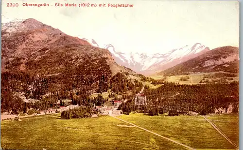 22094 - Schweiz - Oberengadin , Sils Maria mit Fexgletscher - nicht gelaufen