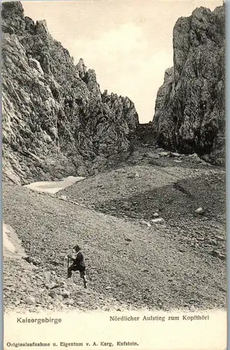 22112 - Tirol - Kaisergebirge , Nördlicher Aufstieg zum Kopfthörl - nicht gelaufen